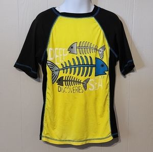 Swim Shirt Yellow Black Board‎ Shirt Small OP A109